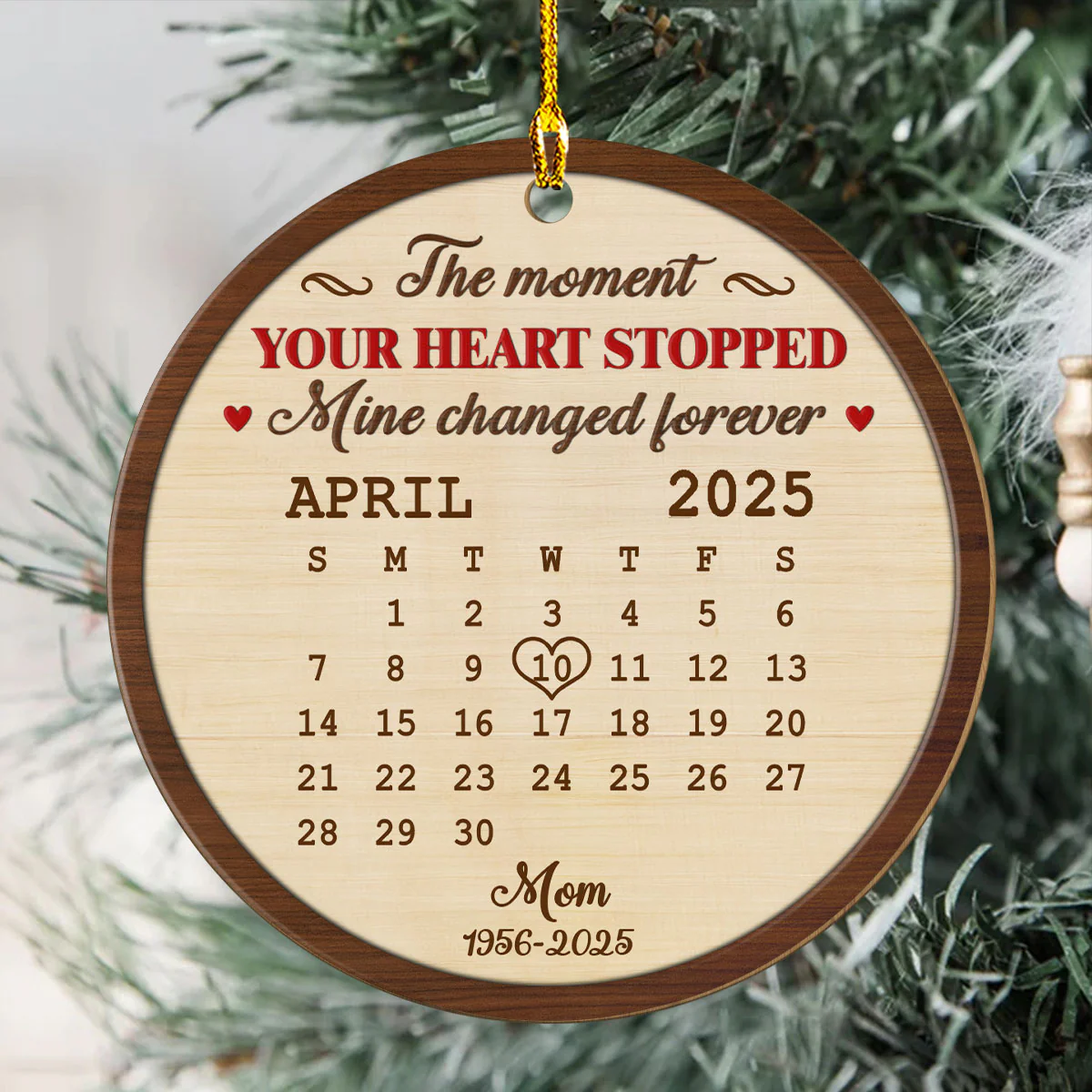 The Moment - Personalized Custom Wood Ornament - Image 3