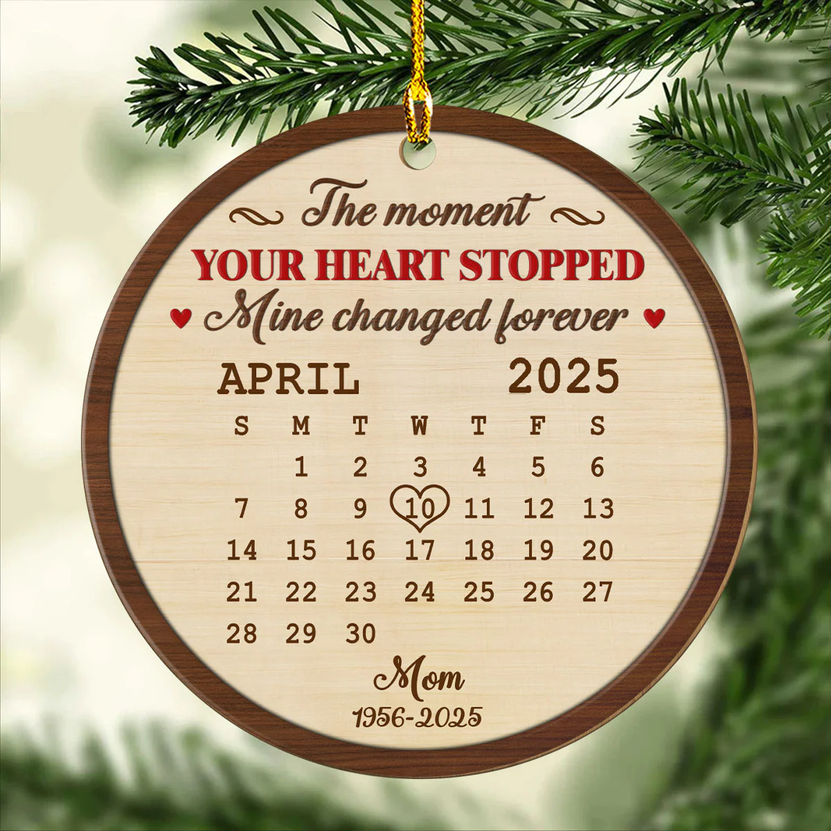 The Moment - Personalized Custom Wood Ornament - Image 4