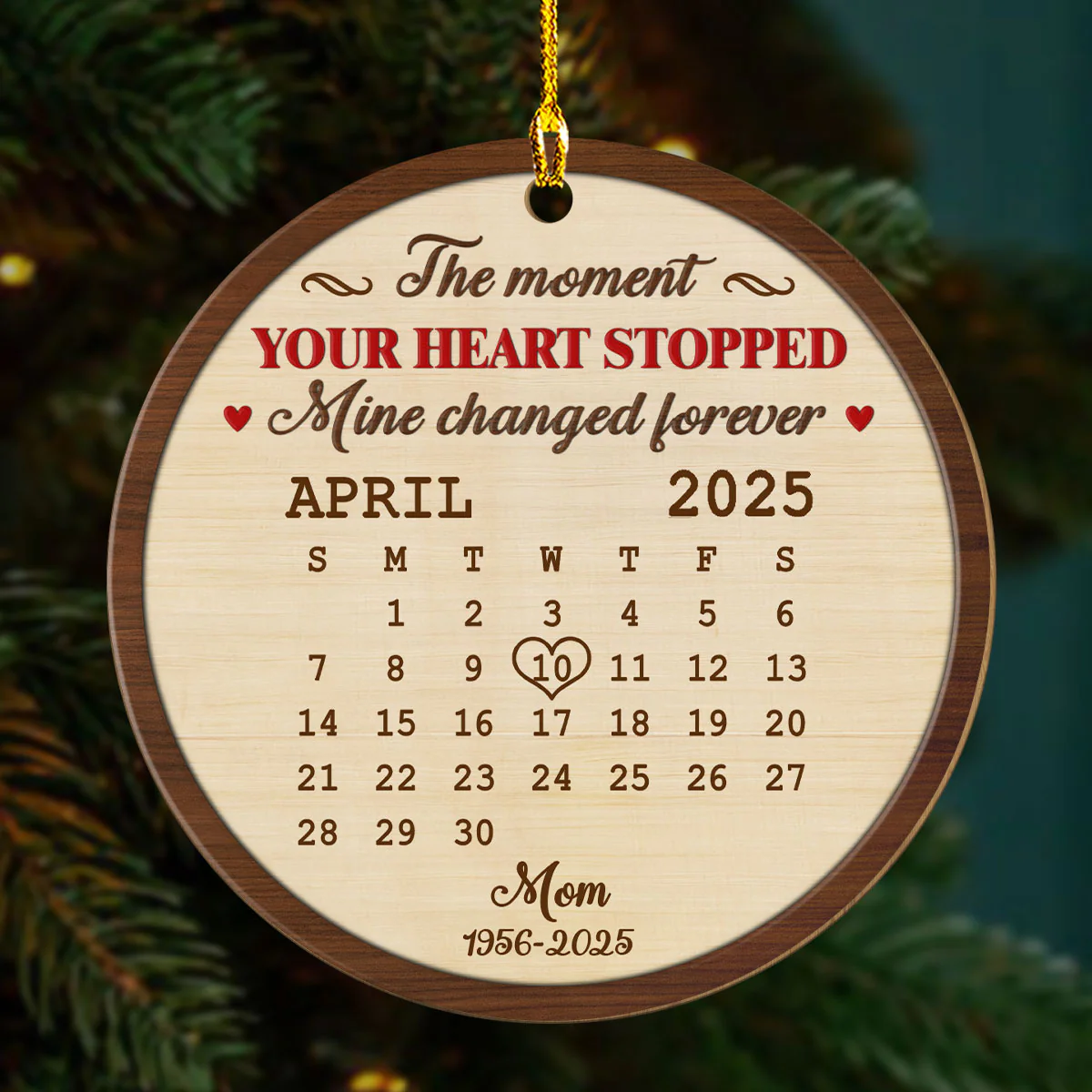 The Moment - Personalized Custom Wood Ornament - Image 5