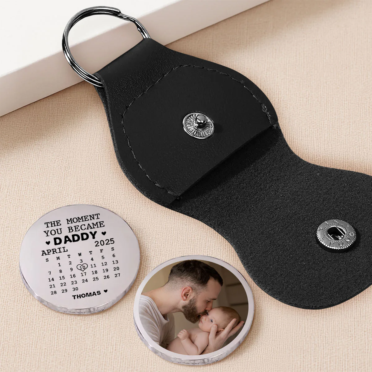 The Moment You Became Dad - Personalized Custom Pocket Hug - Image 2