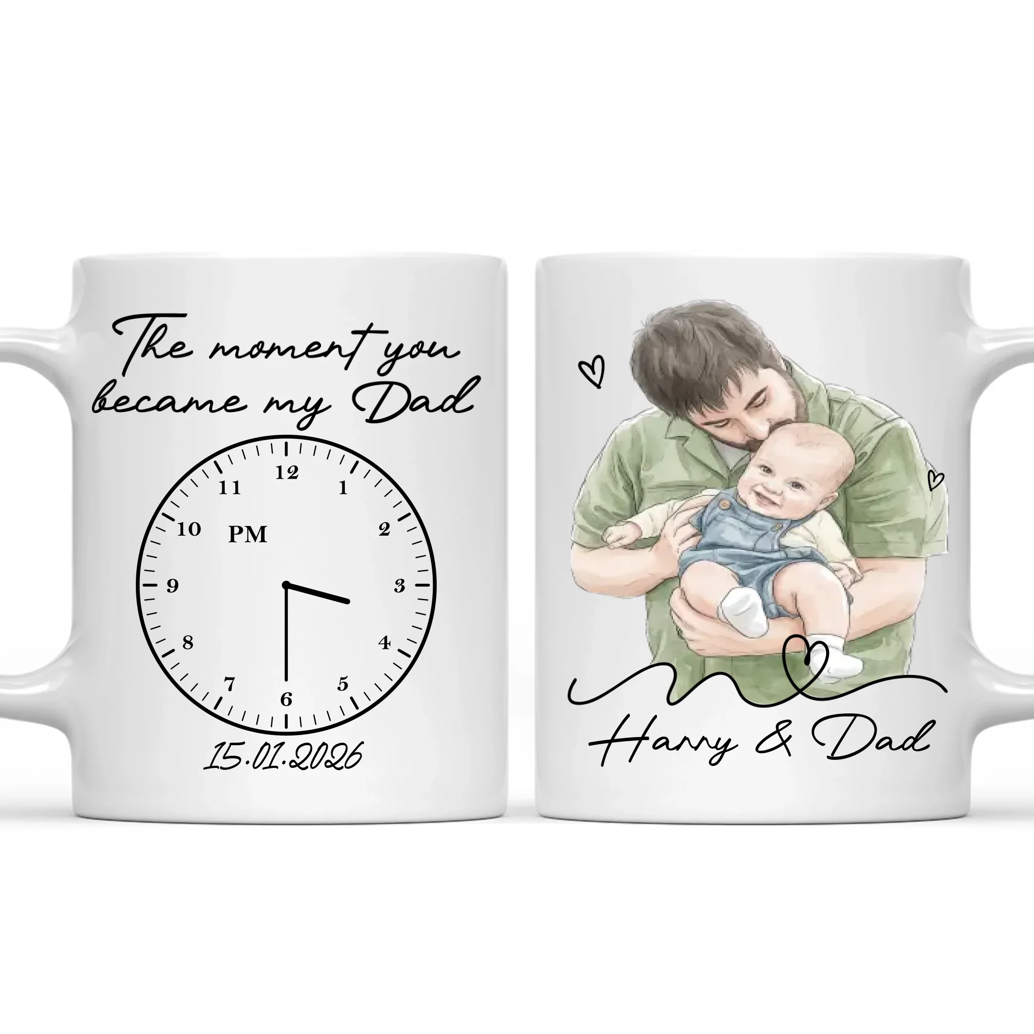 The Moment You Became My Dad - Personalized Custom Coffee Mug - Image 7