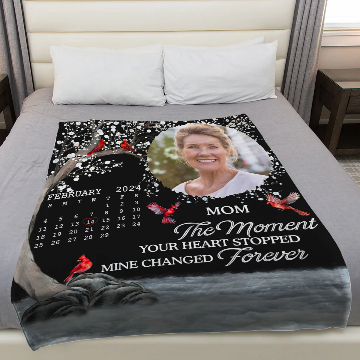 The Moment Your Heart Stopped - Personalized Custom Fleece Blanket - Image 3