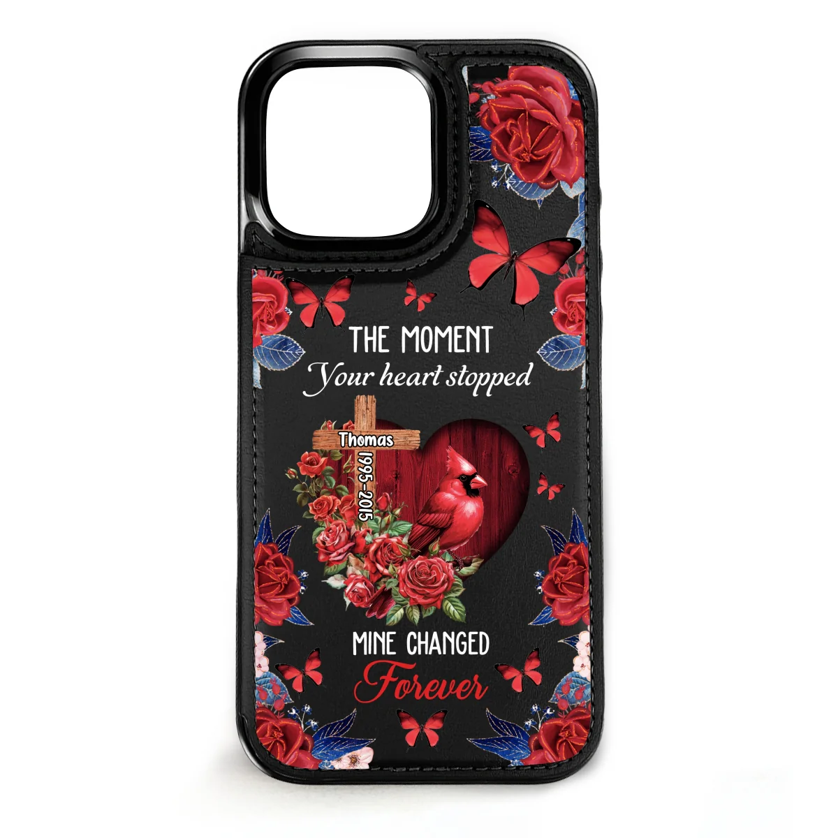 The Moment Your Heart Stopped - Personalized Custom Leather Phone Case - Image 9