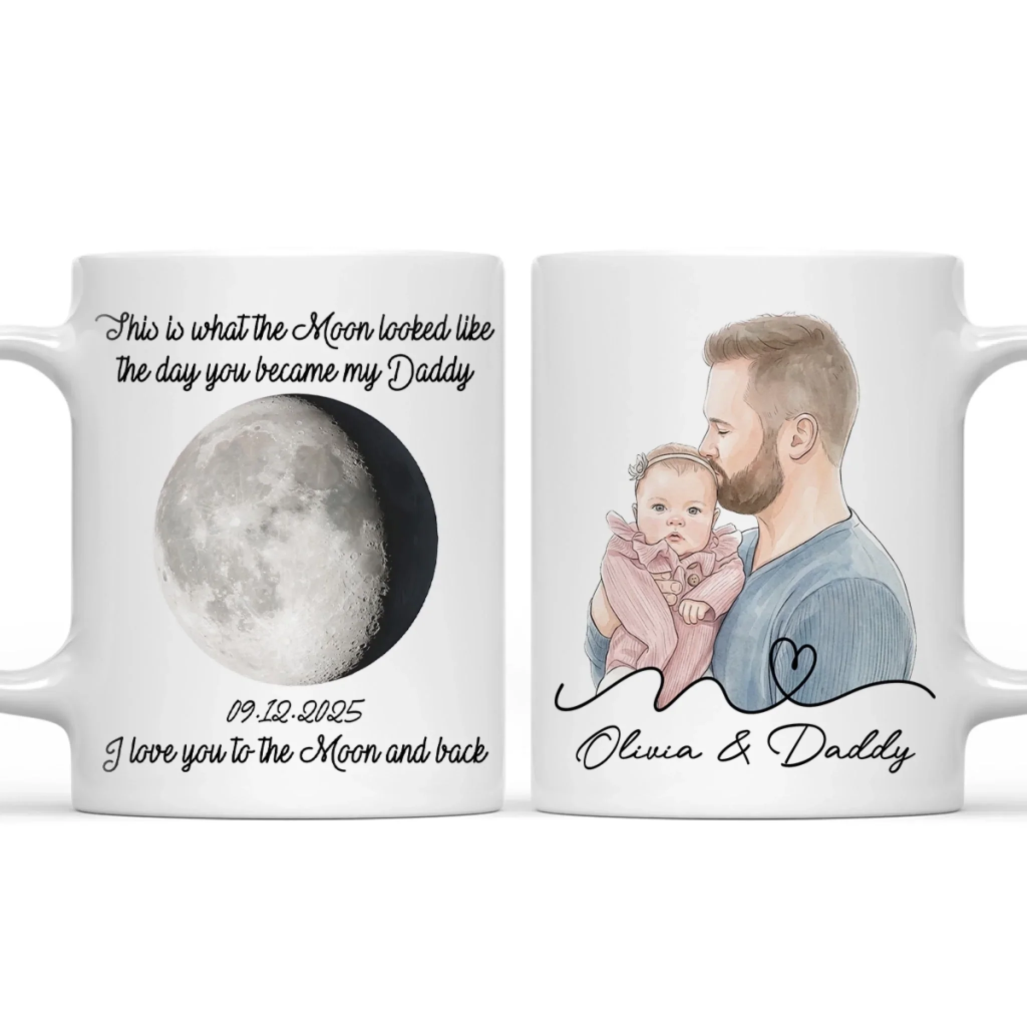 The Moon - Personalized Custom Coffee Mug