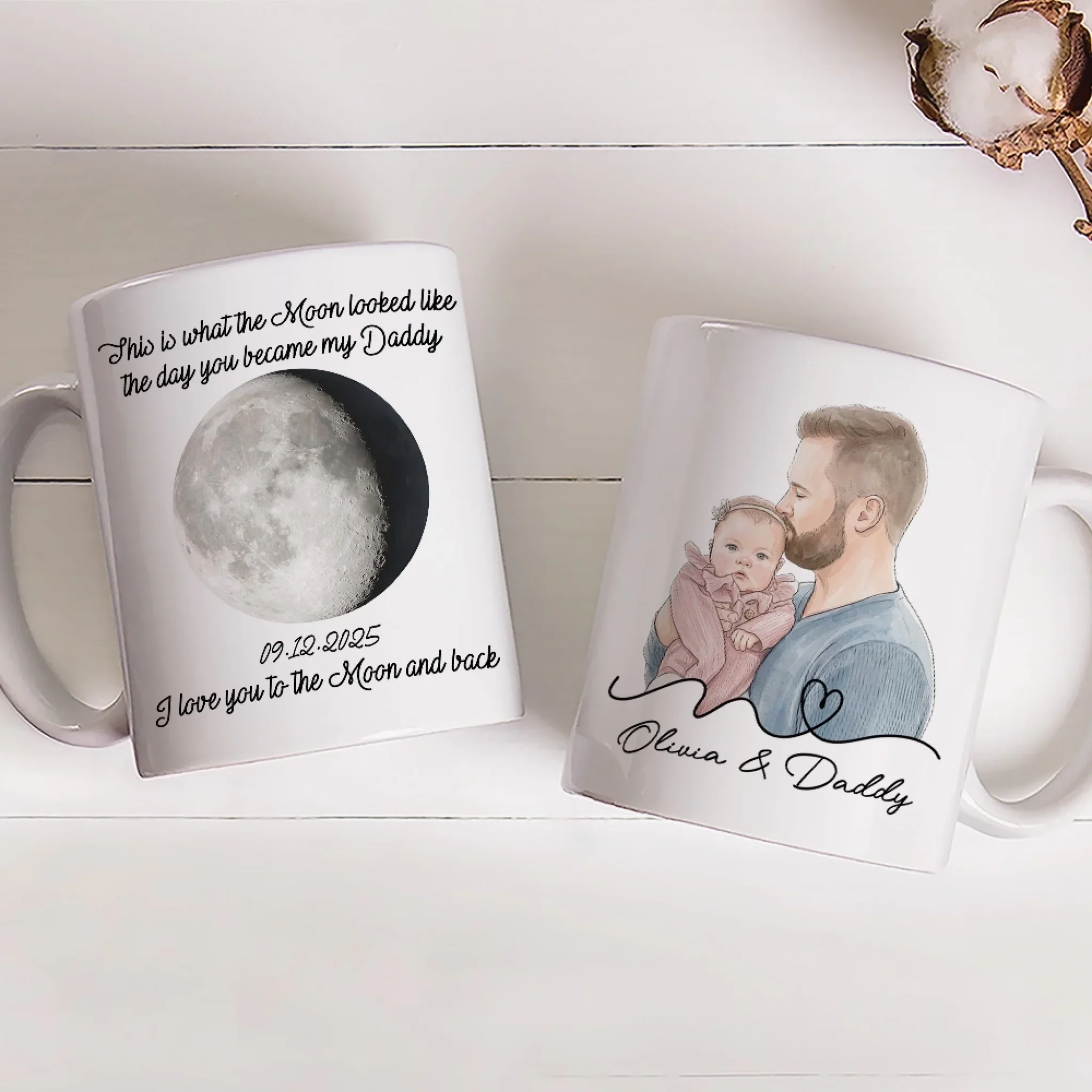 The Moon - Personalized Custom Coffee Mug - Image 2