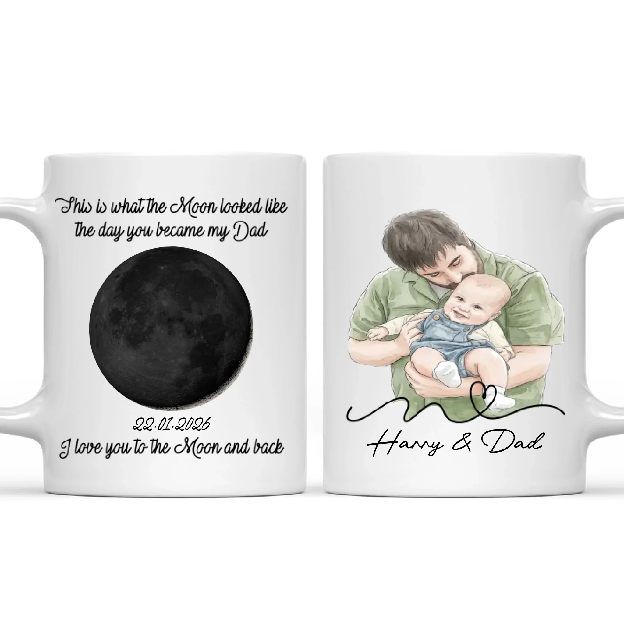 The Moon - Personalized Custom Coffee Mug - Image 8