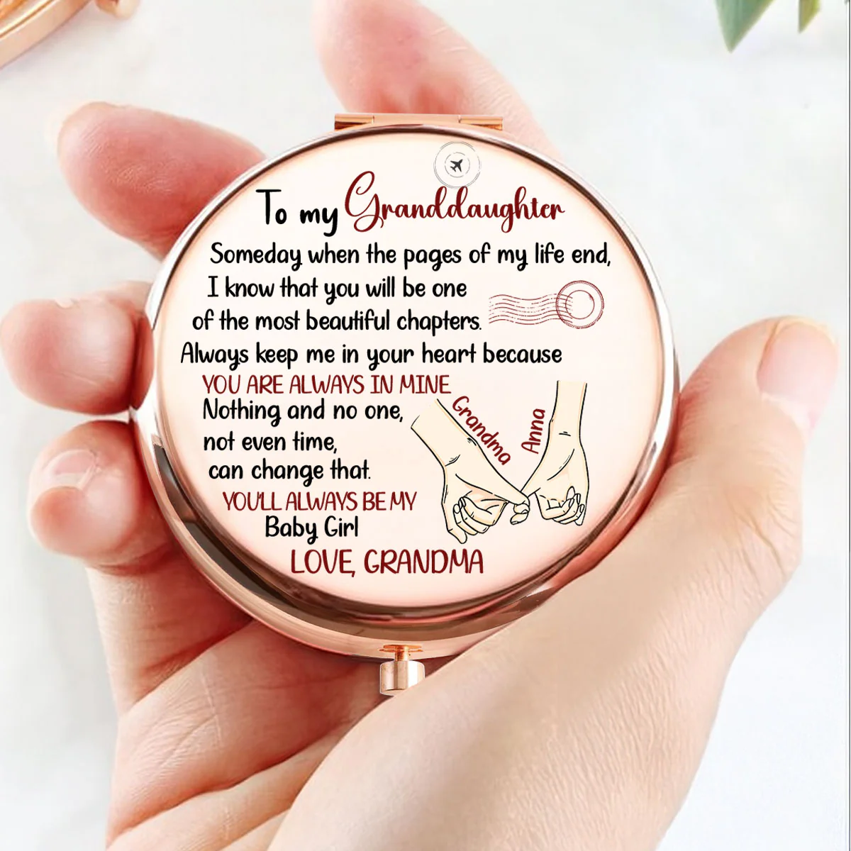 The Most Beautiful Chapters - Personalized Custom Compact Mirror - Image 3