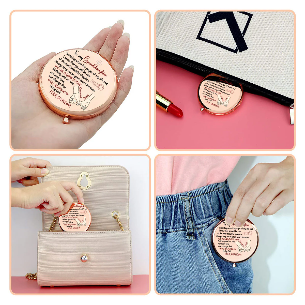 The Most Beautiful Chapters - Personalized Custom Compact Mirror - Image 4