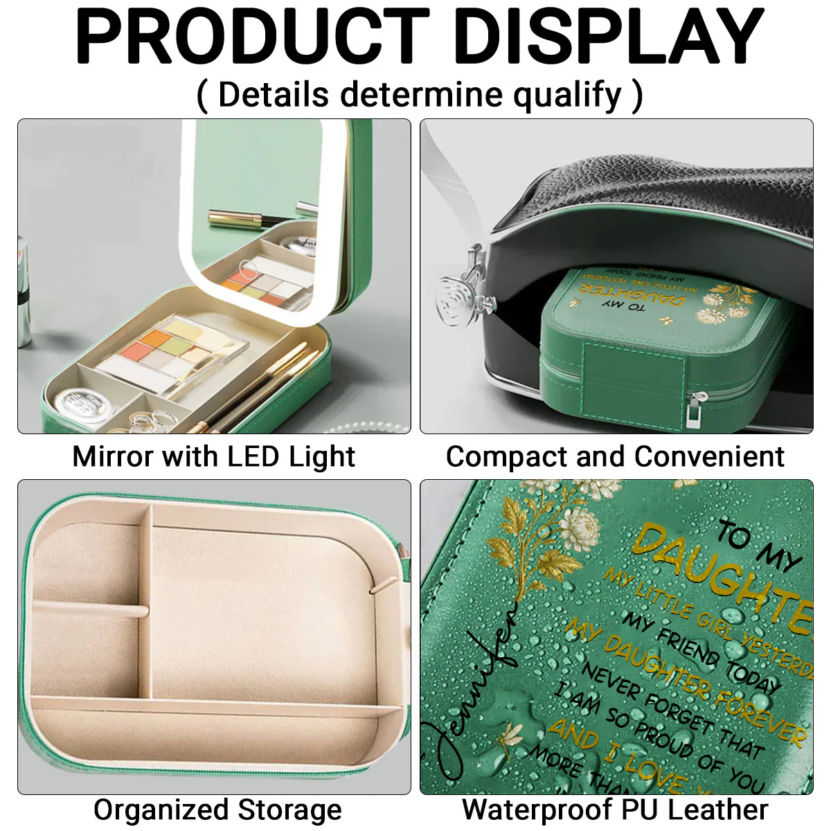 The Most Beautiful Chapters - Personalized Custom Jewelry Box With LED Mirror - Image 6