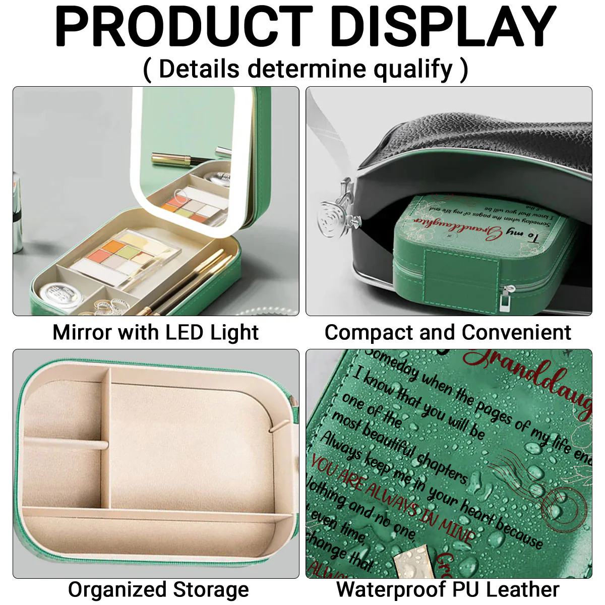 The Most Beautiful Chapters - Personalized Custom Jewelry Box With LED Mirror - Image 2
