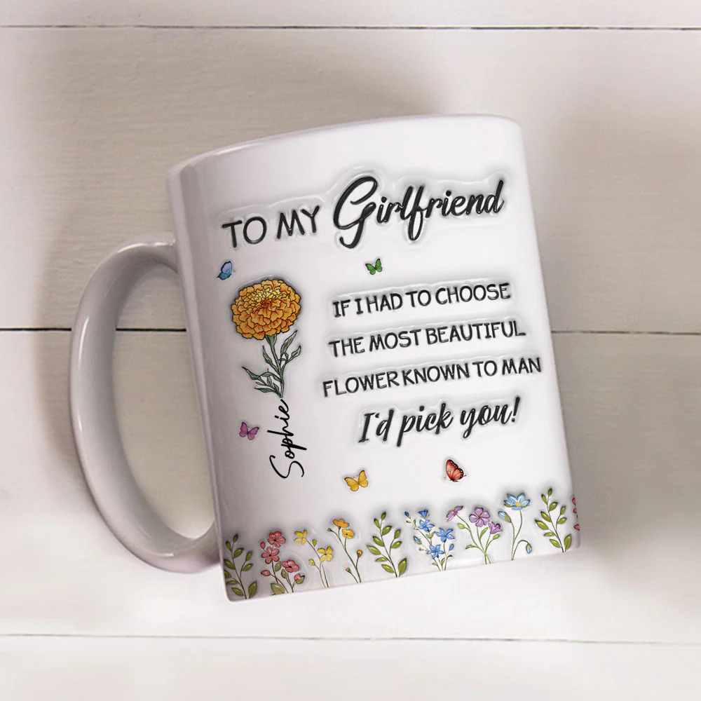The Most Beautiful Flower - Personalized Custom 3D Inflated Effect Mug - Image 4
