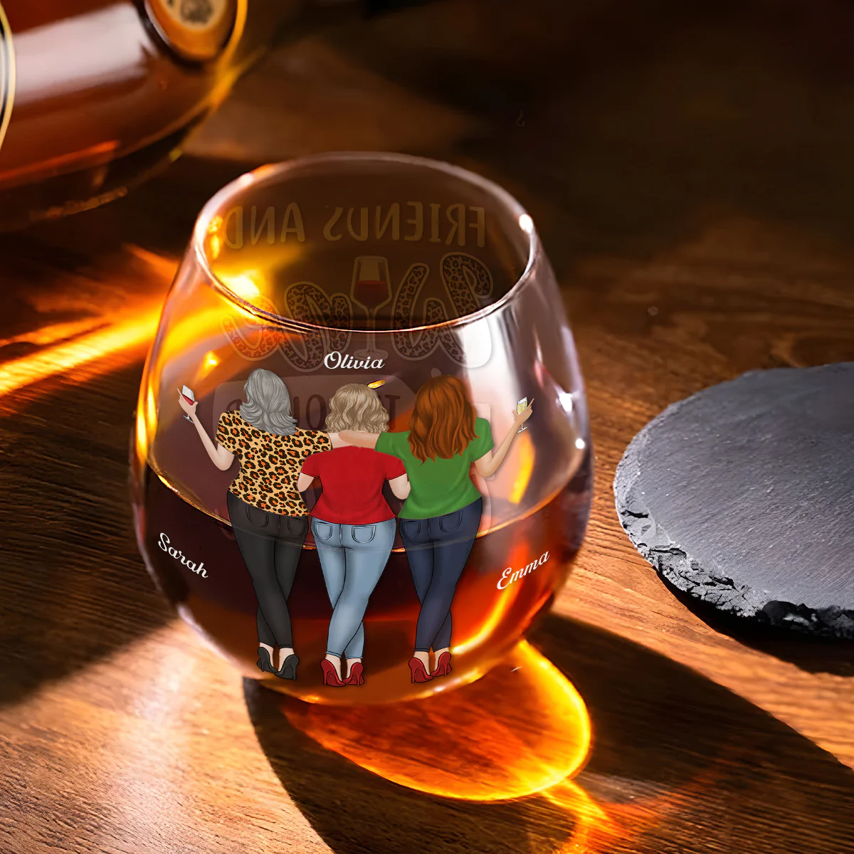 The Older The Better - Personalized Custom Wine Glass - Image 3