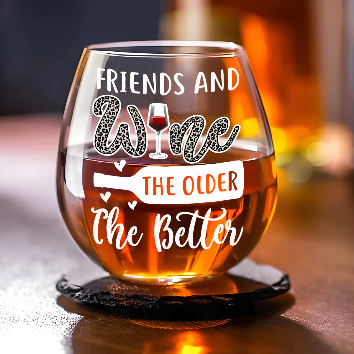 The Older The Better - Personalized Custom Wine Glass - Image 5