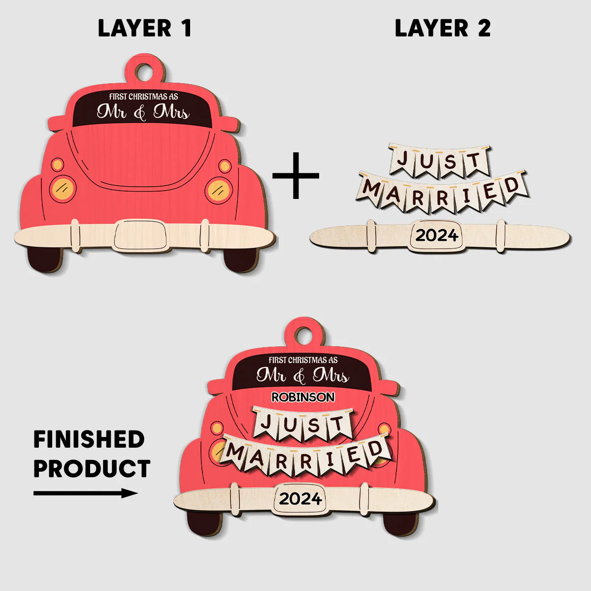 The Only Gift I Want This Year Is Your - Personalized Custom Freeshape 2-Layered Wood Ornament - Image 5