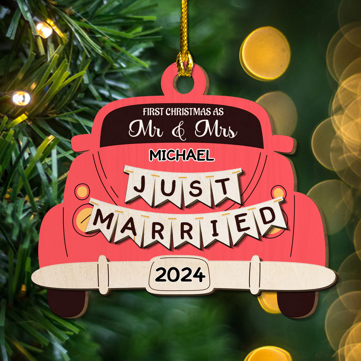The Only Gift I Want This Year Is Your - Personalized Custom Freeshape 2-Layered Wood Ornament - Image 8