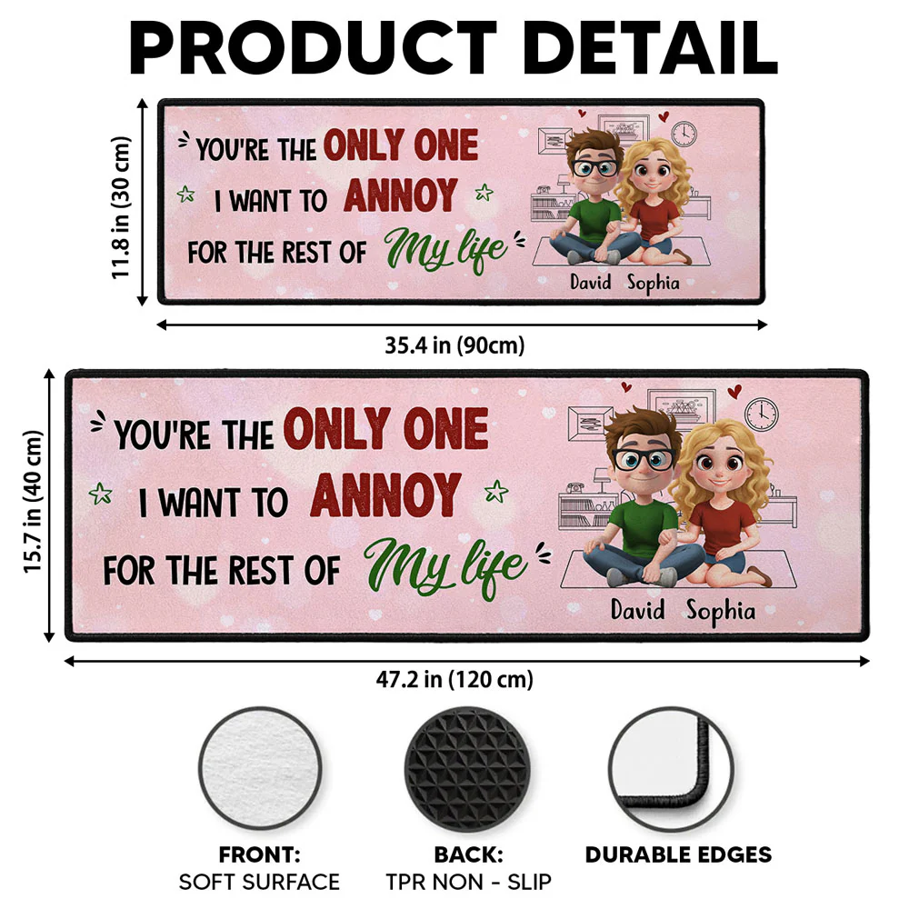The Only One I Love To Annoy - Personalized Custom Runner Rug - Image 8