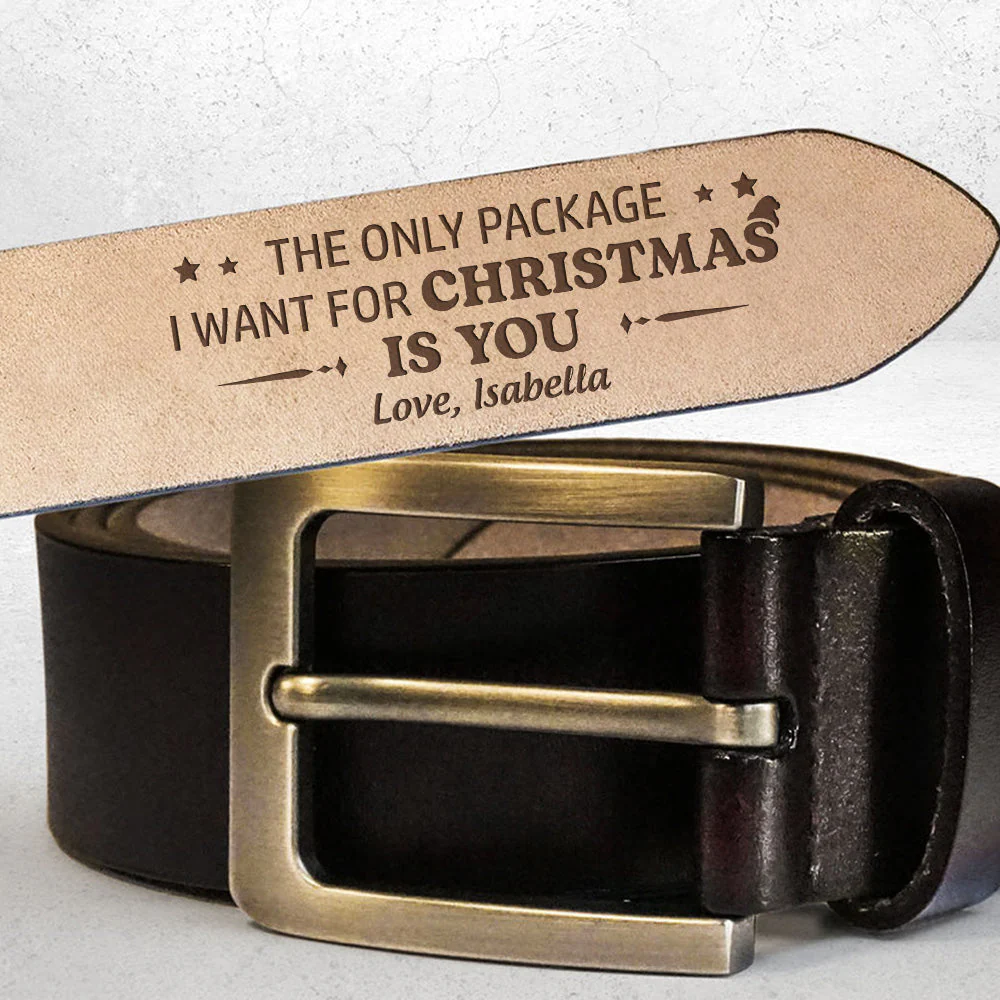 The Only Package - Personalized Engraved Leather Belt - Image 2