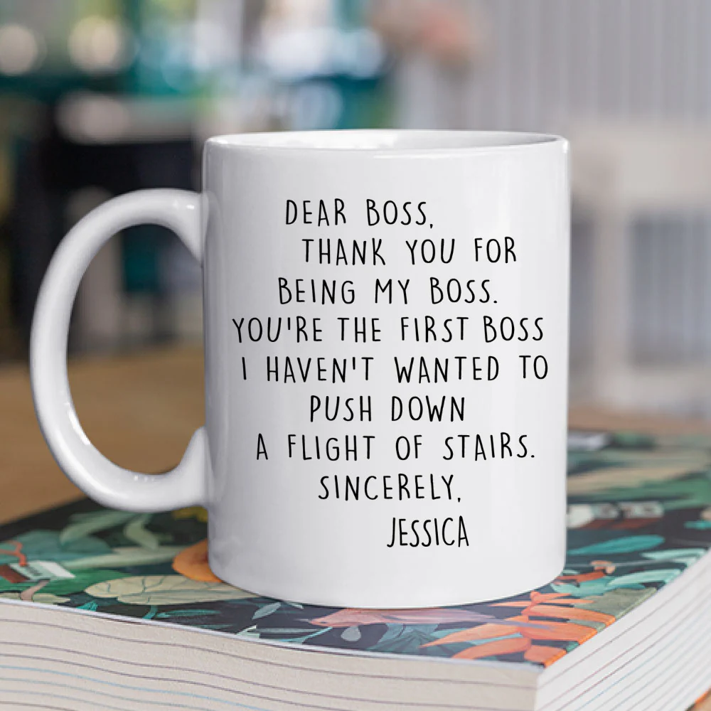 The Only Survivable Boss Here - Personalized Custom Coffee Mug - Image 2
