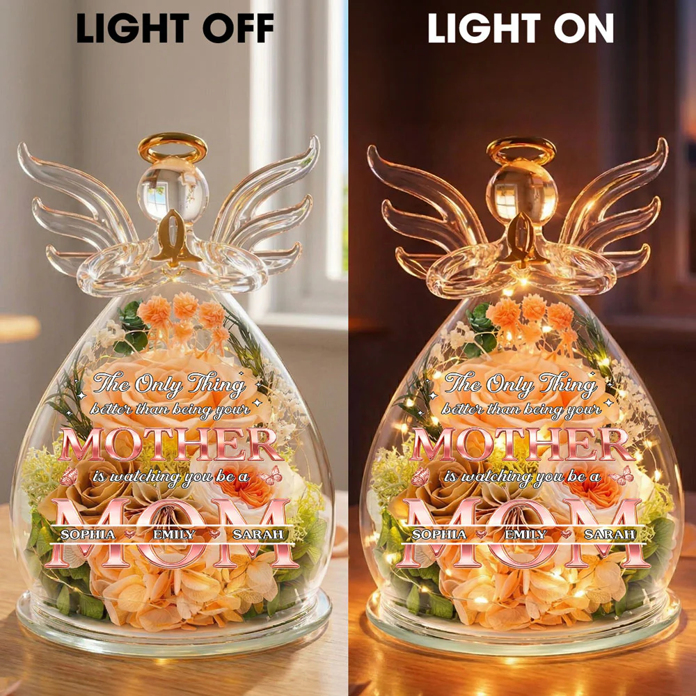 The Only Thing Better Than - Personalized Custom Glass Angel Figurines Fresh Flowers - Image 6