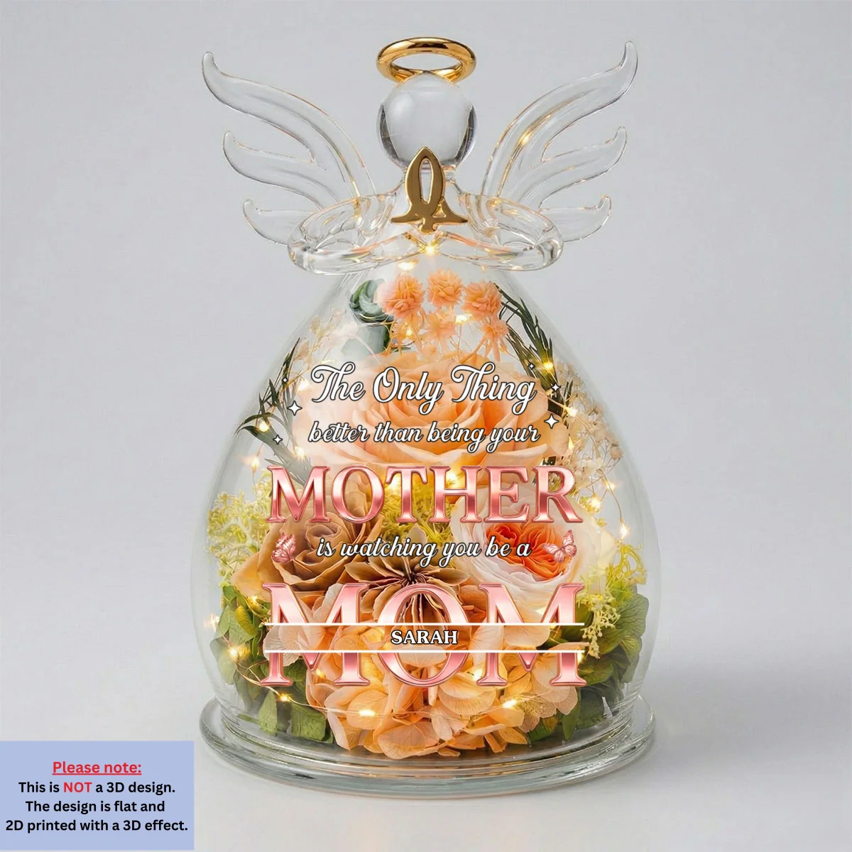 The Only Thing Better Than - Personalized Custom Glass Angel Figurines Fresh Flowers - Image 8