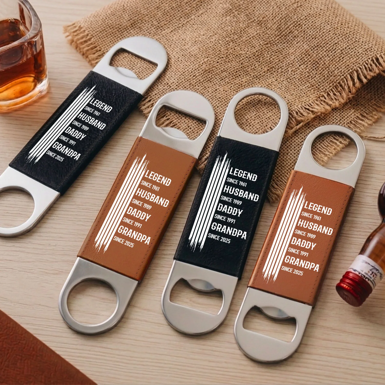 The Original Legend - Personalized Custom Leather Bottle Opener - Image 2
