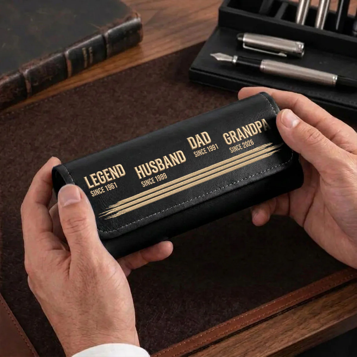 The Original Legend - Personalized Custom Leather Eyeglass Case - Image 4