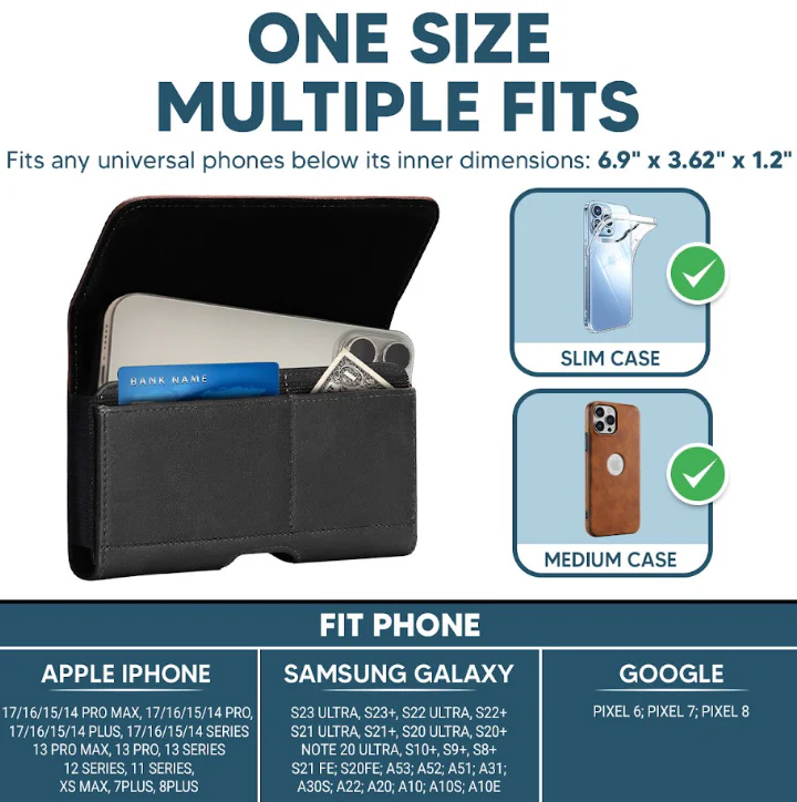 The Original Legend - Personalized Custom Leather Phone And Card Holster - Image 4
