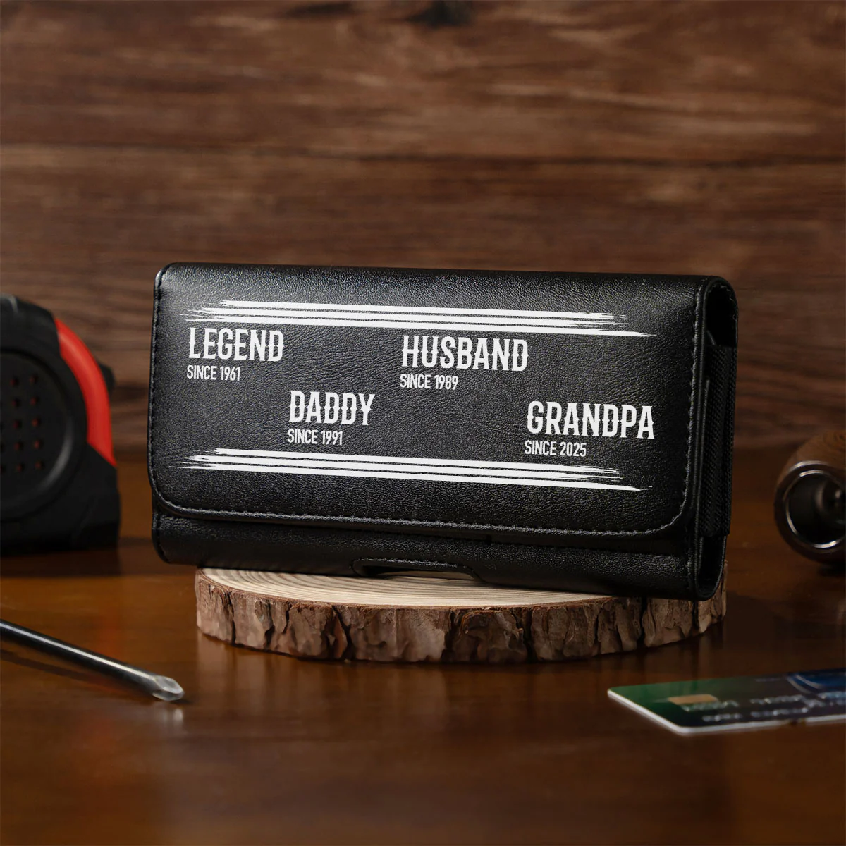 The Original Legend - Personalized Custom Leather Phone And Card Holster - Image 7