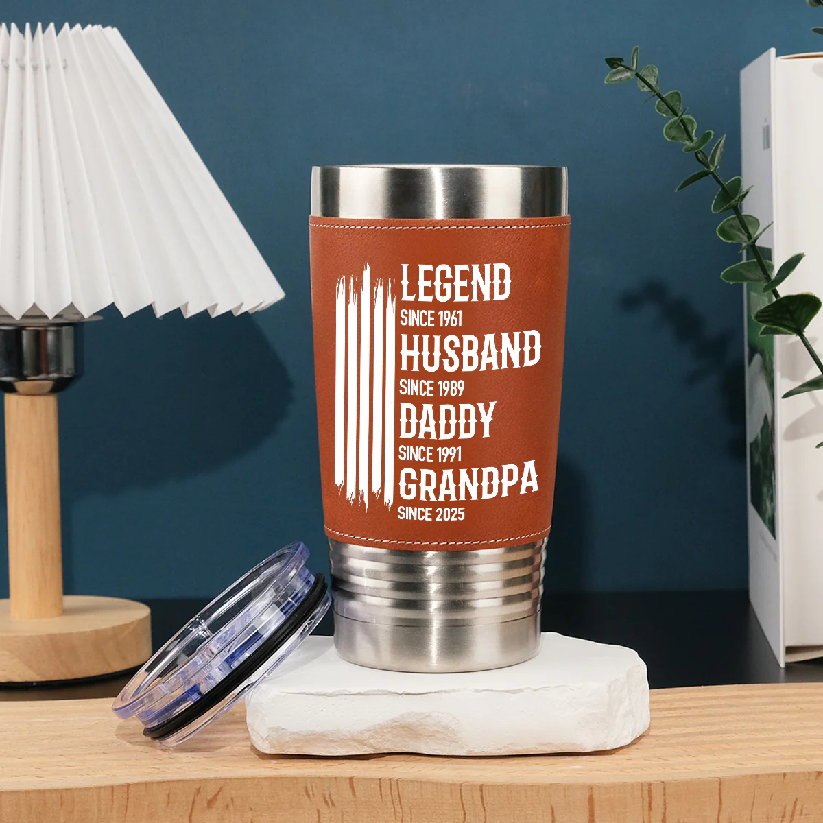 The Original Legend - Personalized Custom Leather Tumbler - Image 3
