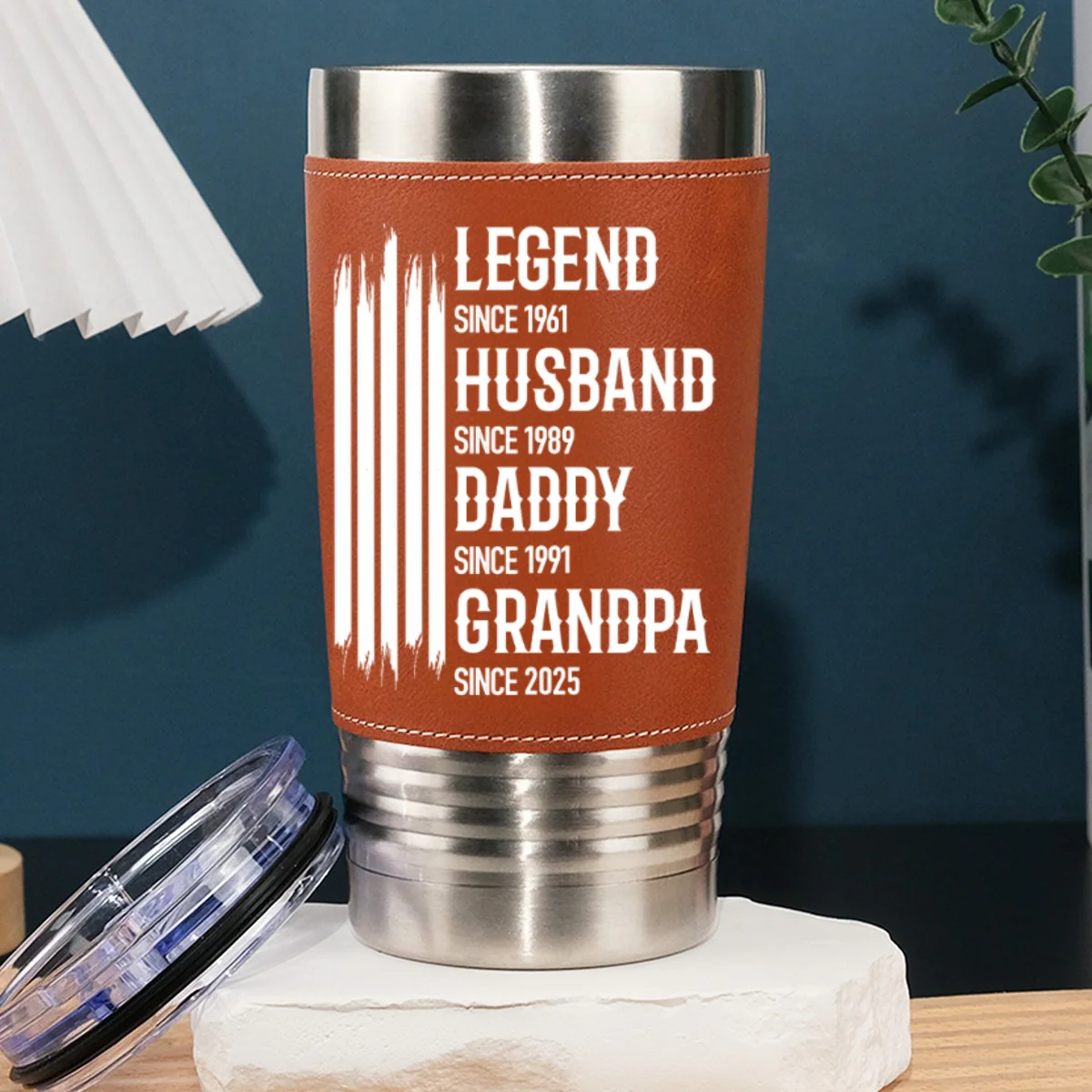 The Original Legend - Personalized Custom Leather Tumbler - Image 6
