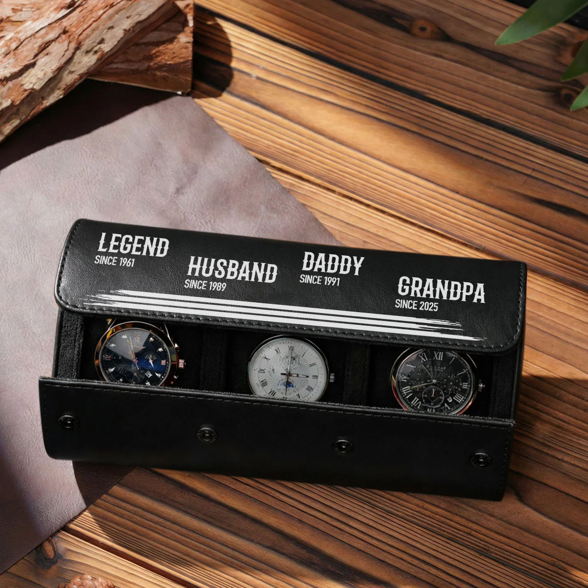 The Original Legend - Personalized Custom Leather Watch Case - Image 4