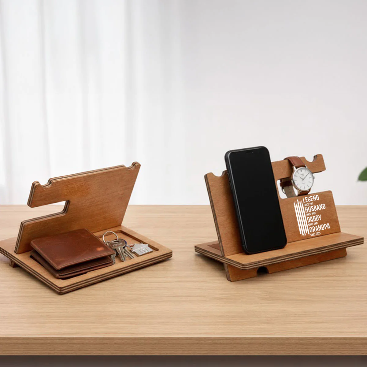 The Original Legend - Personalized Custom Wood Phone Docking Station - Image 5