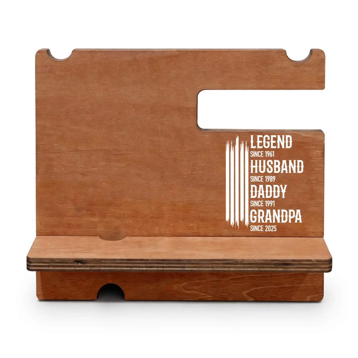 The Original Legend - Personalized Custom Wood Phone Docking Station - Image 7