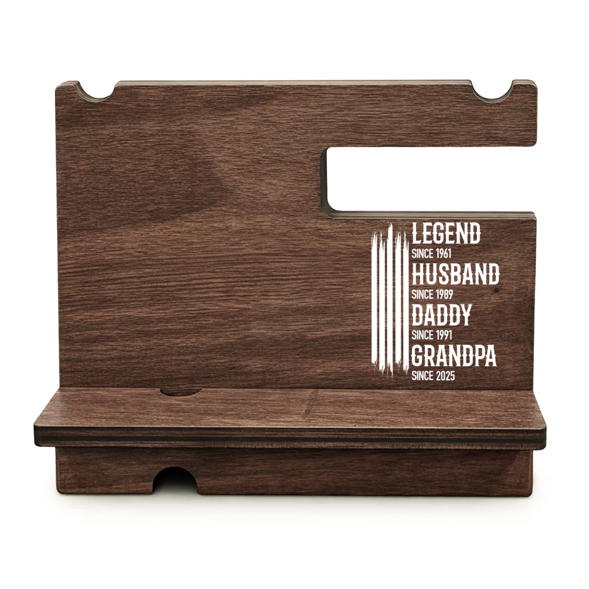 The Original Legend - Personalized Custom Wood Phone Docking Station - Image 9