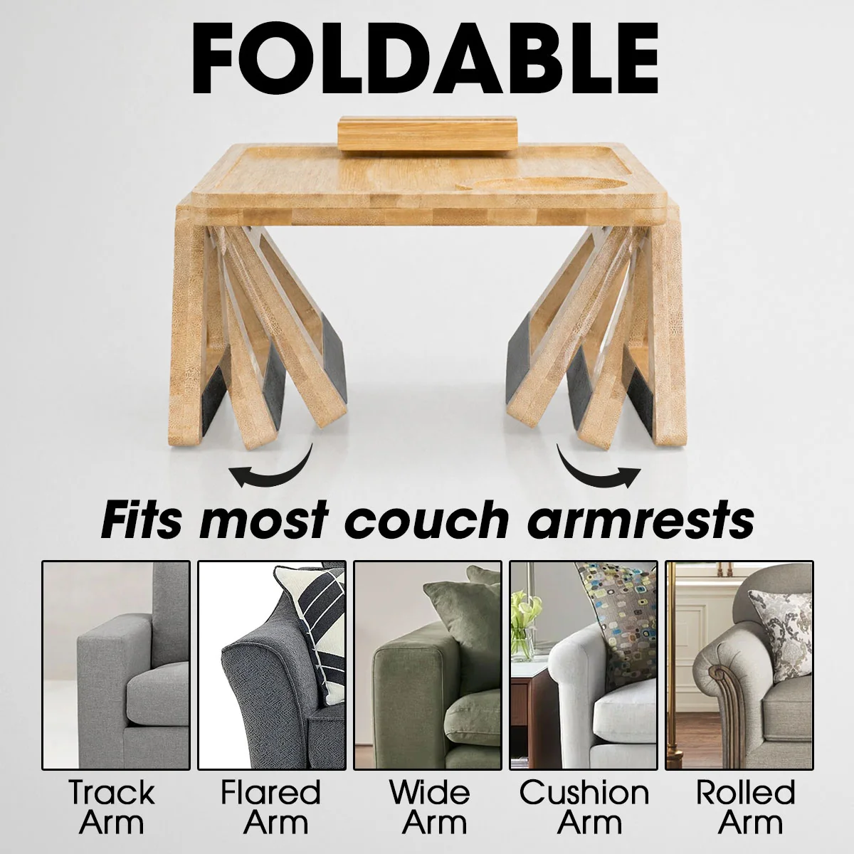 The Original Legend - Personalized Custom Wooden Couch Arm Table - Image 7