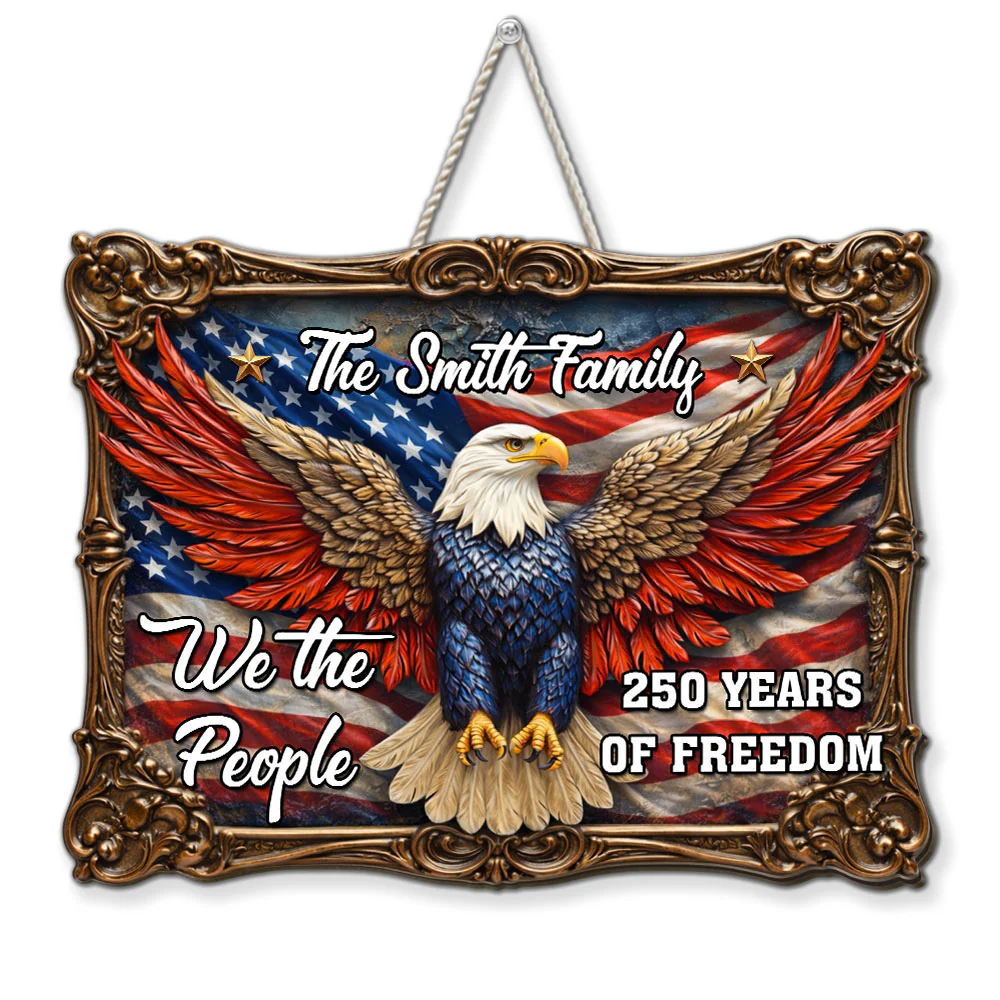 The People Of Freedom - Personalized Custom 3D Effect Wood Sign