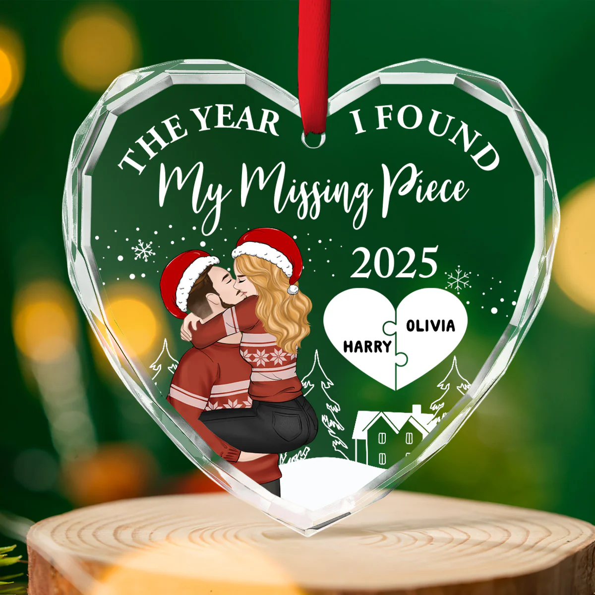 The Piece I Found - Personalized Custom Glass Ornament - Image 3