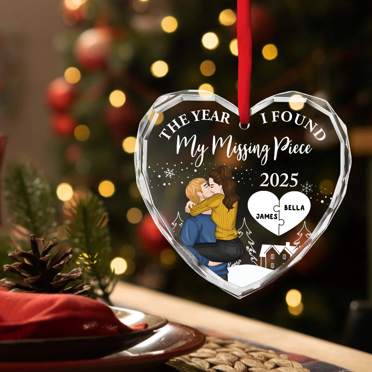 The Piece I Found - Personalized Custom Glass Ornament - Image 4