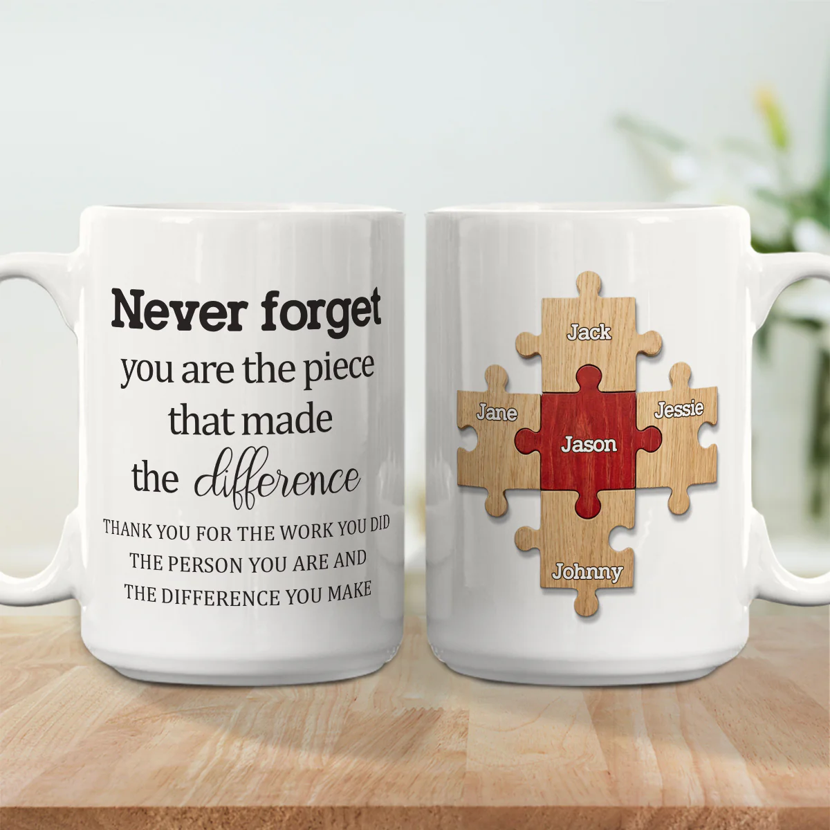 The Piece That Made The Difference - Personalized Custom Coffee Mug - Image 4