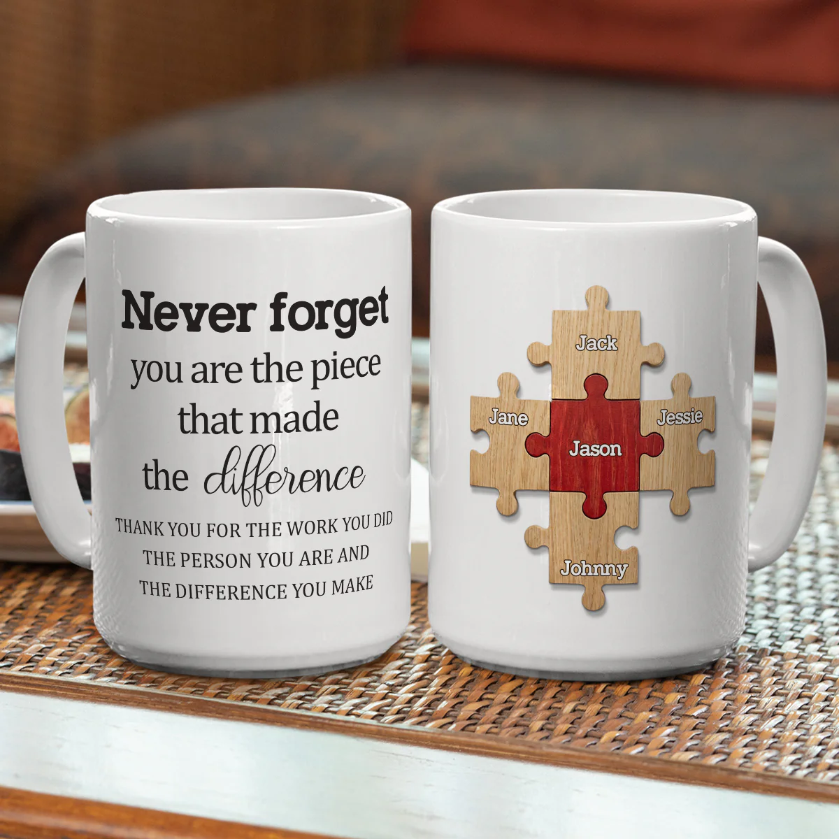 The Piece That Made The Difference - Personalized Custom Coffee Mug - Image 5