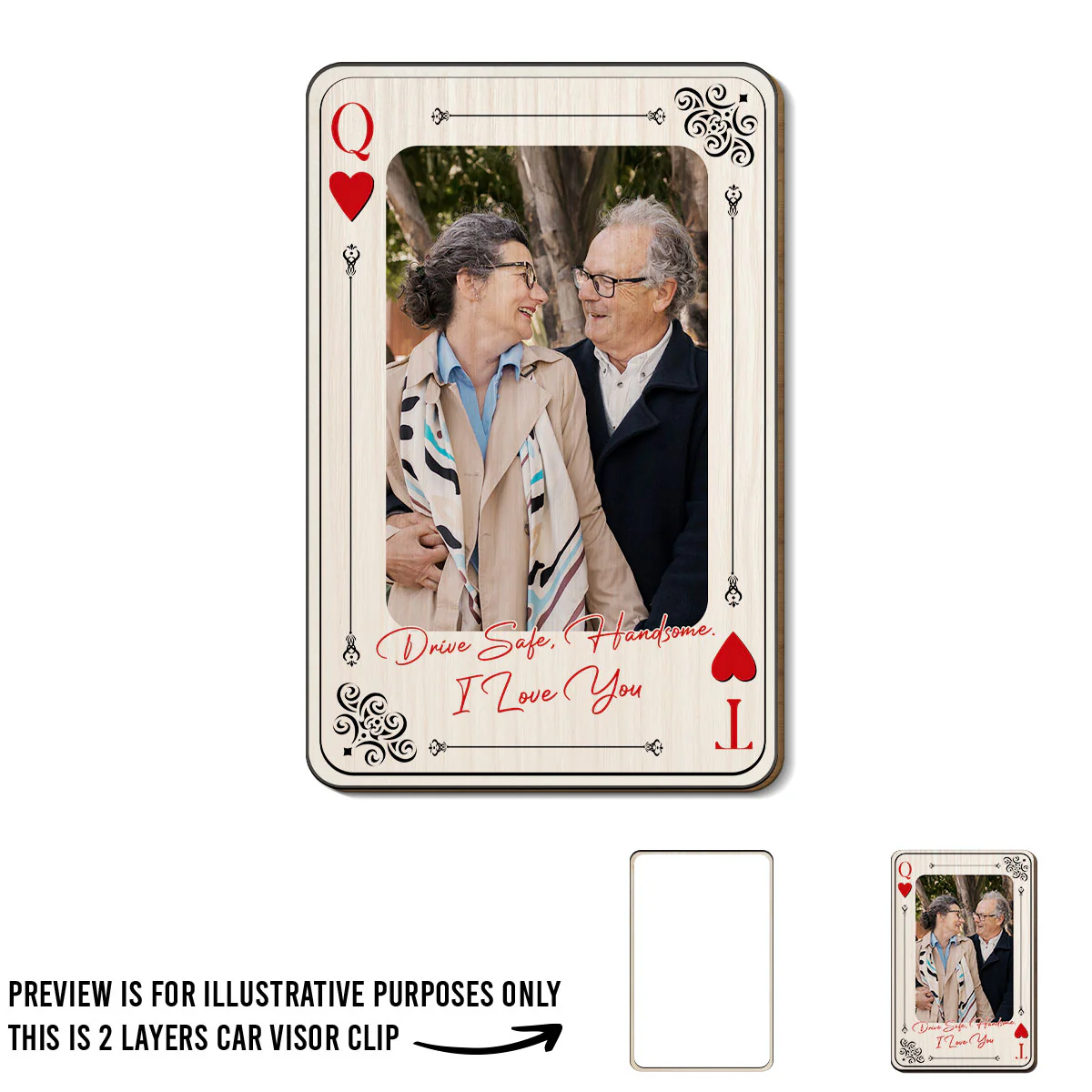 The Power Couple Card - Personalized Custom Car Visor Clip