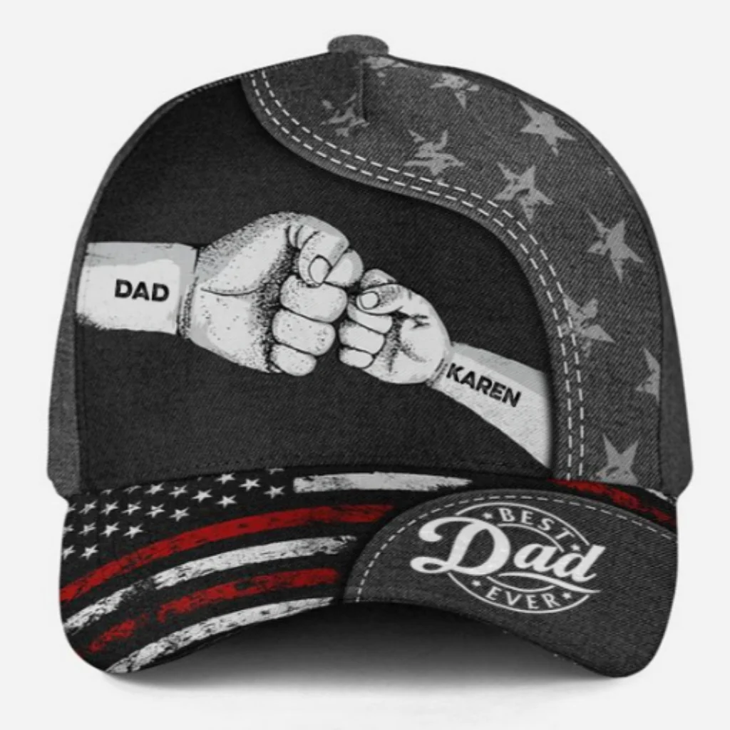 The Power Of Dad Comes From Love - Personalized Custom Classic Cap - Image 7