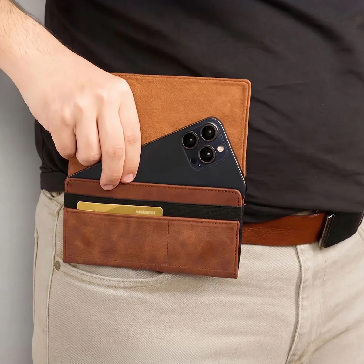 The Power Of Love - Personalized Custom Leather Phone And Card Holster - Image 6