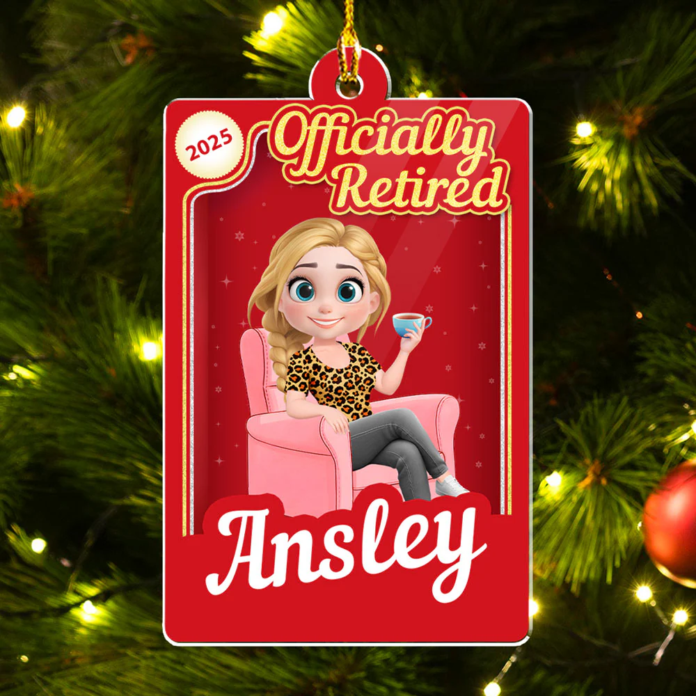 The Queen Has Retired - Personalized Custom Acrylic Ornament - Image 2
