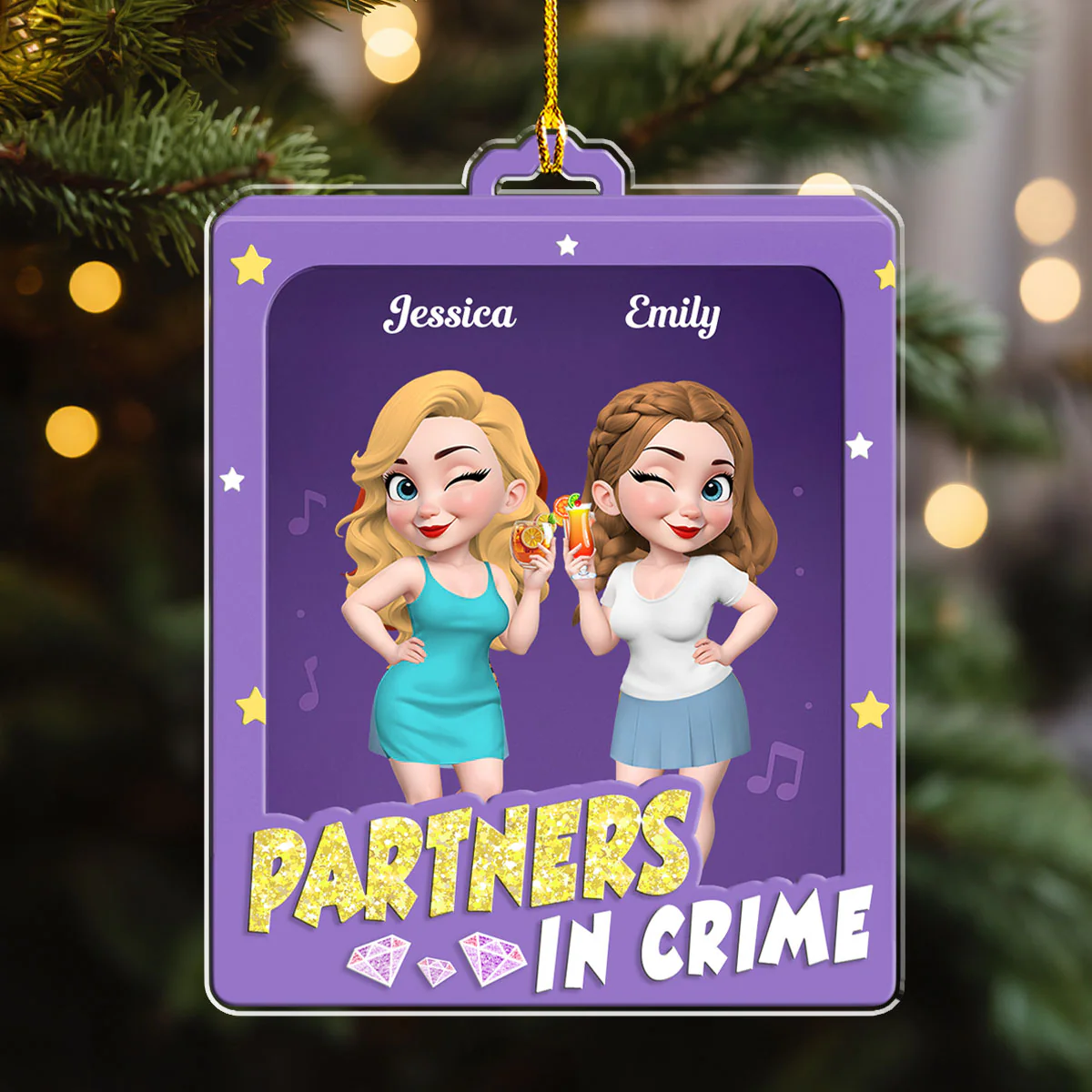 The Real Drama Queens - Personalized Custom Acrylic Ornament