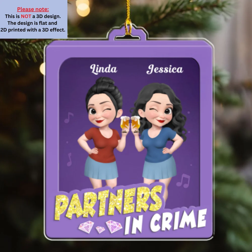 The Real Drama Queens - Personalized Custom Acrylic Ornament - Image 7