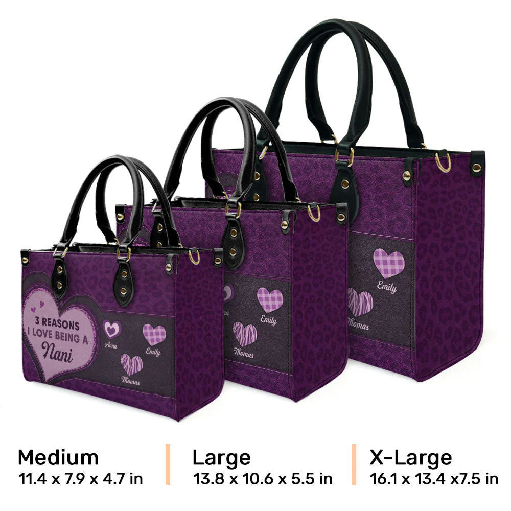 The Reason I Love - Personalized Custom Leather Bag - Image 5