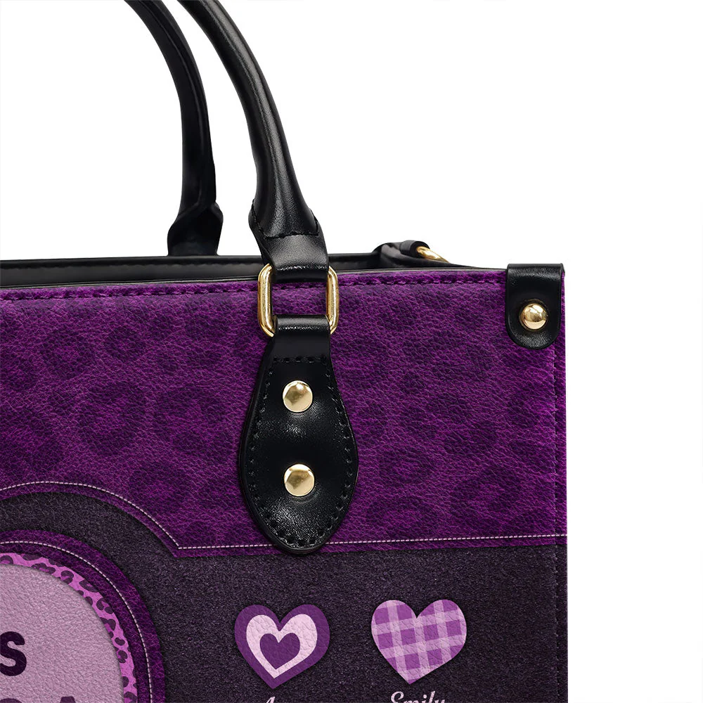 The Reason I Smile Every Day - Personalized Custom Leather Bag - Image 6