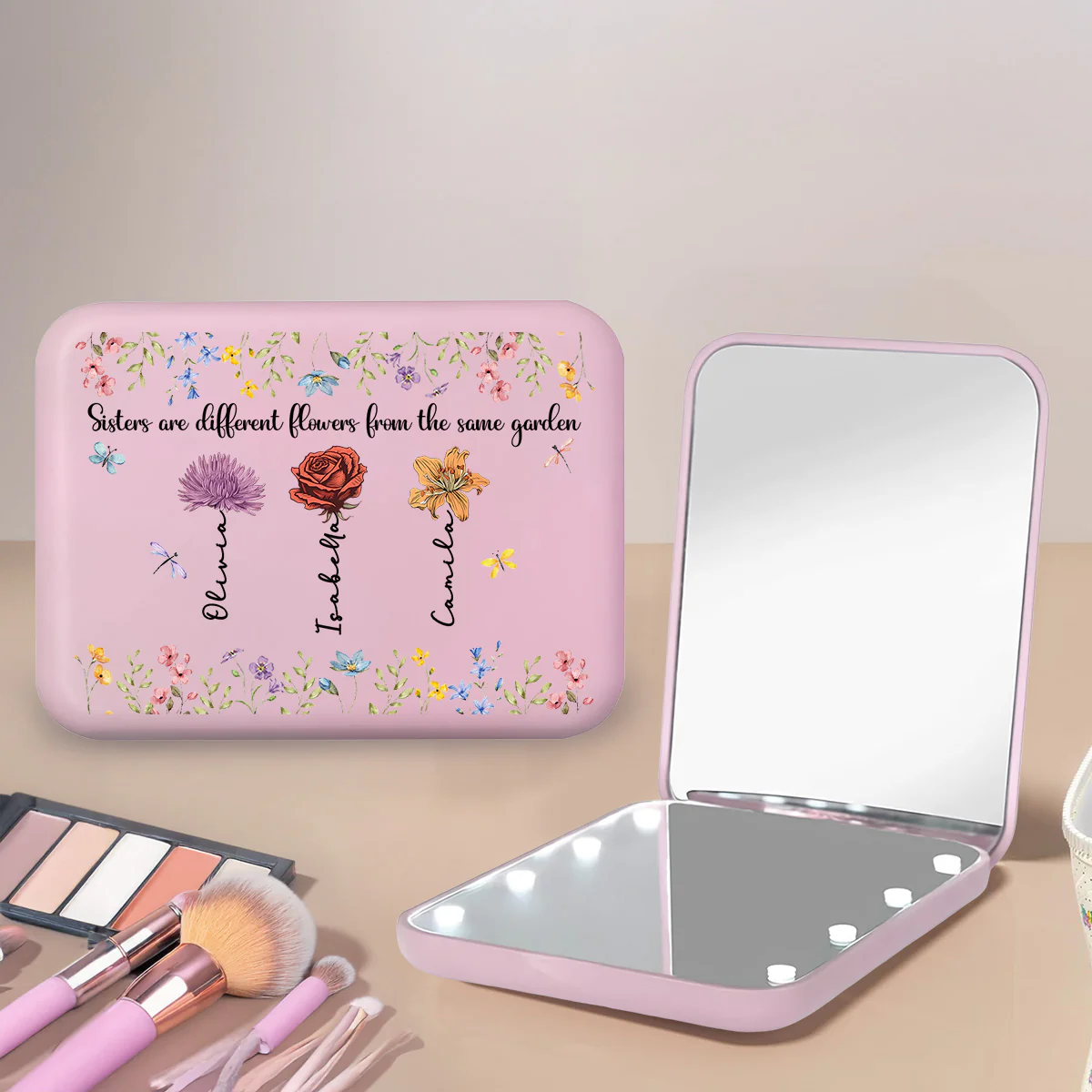 The Same Garden - Personalized Custom LED Pocket Mirror - Image 2