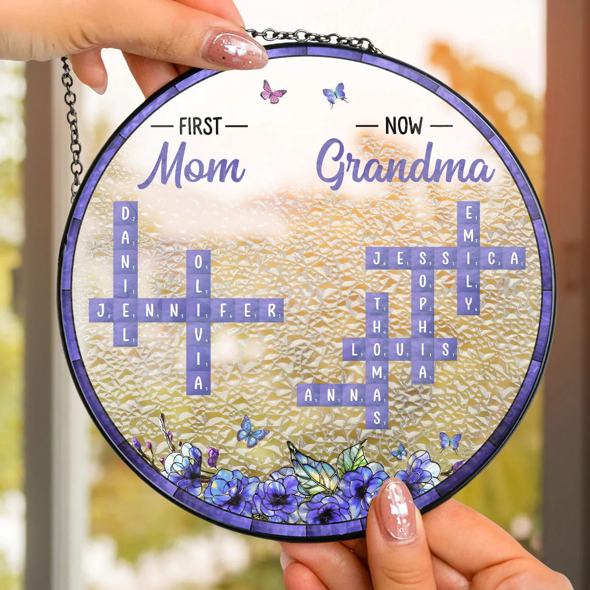 The Secret Garden Crossword - Personalized Custom Window Hanging Suncatcher - Image 3